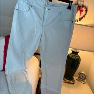 NY & Company “Slim Slouch”, white jeans. Sits at lower waist